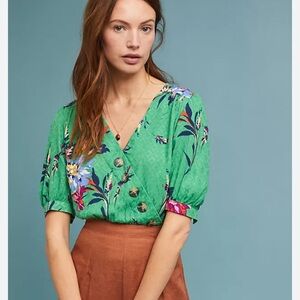 Anthropologie Maeve Madelyn Wrap Top